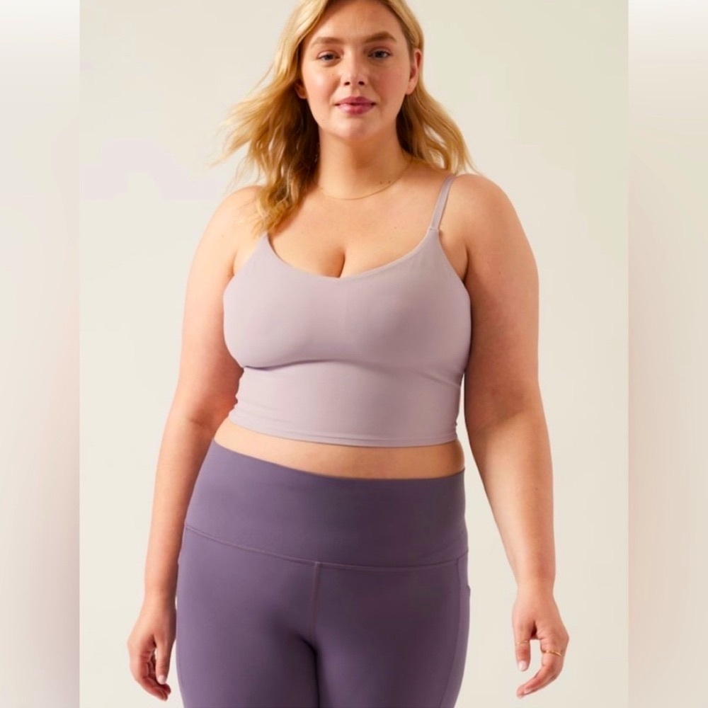 Athleta Elation V-Neck Crop Bra Workout Tank 3X